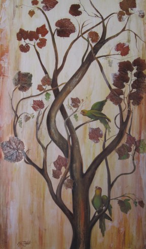 Parreira de Uvas com ararinhas