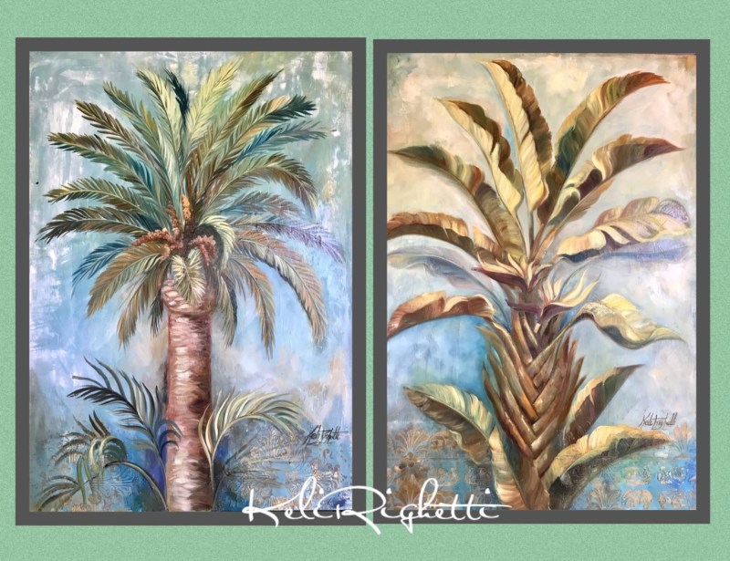 Coqueiros óleo sobre tela por keli Righetti
